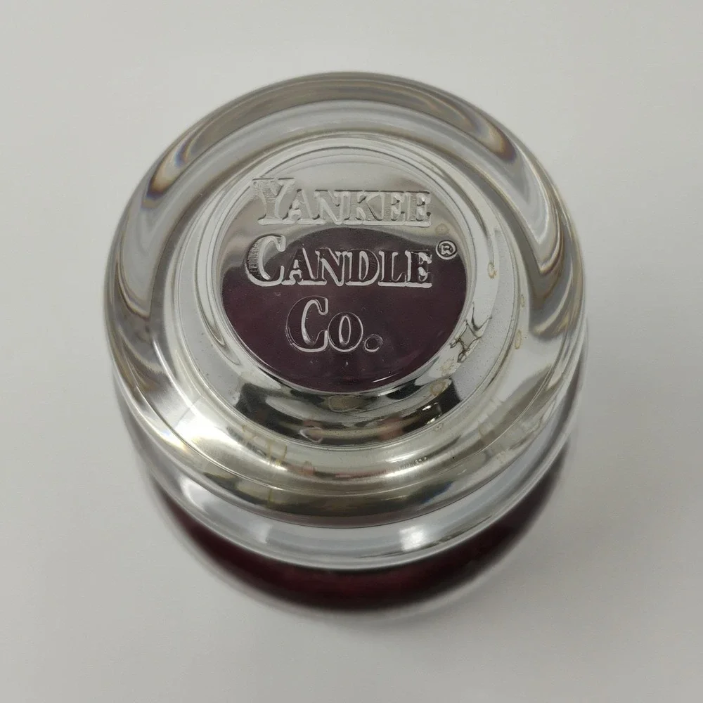 Yankee Candle BEACH PLUM Black Band Large Glass Jar 22 oz Discontinued Scent